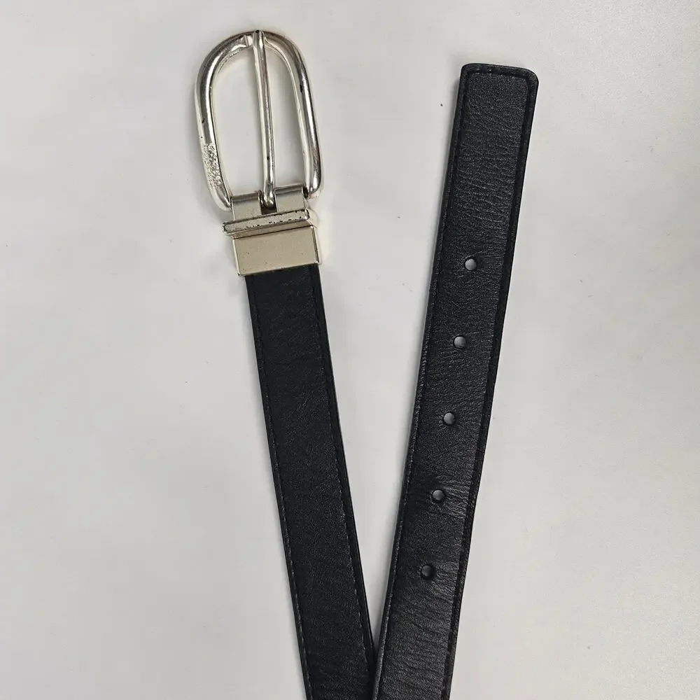 MICHAEL MICHAEL KORS WOMEN'S BLACK/BROWN REVERSIBLE GENUINE LEATHER BELT SIZE S